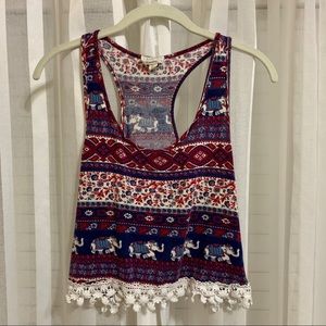PacSun Patterned Crop Top